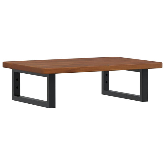 Waschtischplatte mit Halterung Stahl und Massivholz Eiche