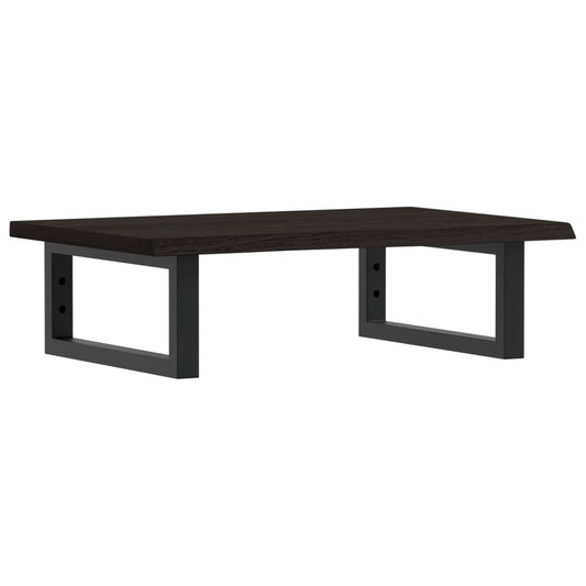 Waschtischplatte mit Halterung Stahl und Massivholz Eiche