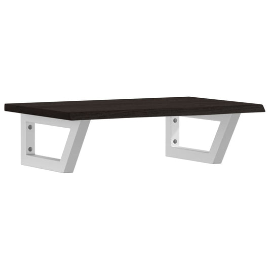 Waschtischplatte mit Halterung Stahl und Massivholz Eiche