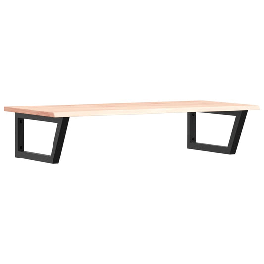 Waschtischplatte mit Halterung Stahl und Massivholz Eiche