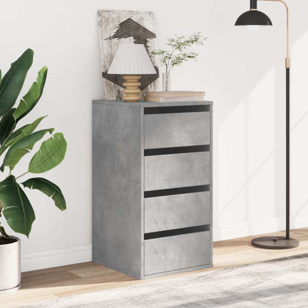 Kommode Beton Grå 40x41x76 cm Træmateriale