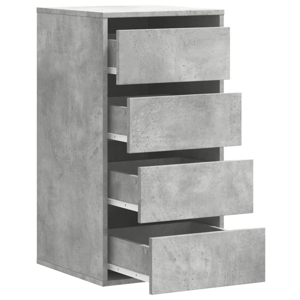Kommode Beton Grå 40x41x76 cm Træmateriale
