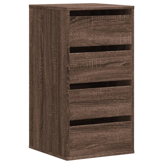 Kommode Braun Eichen-Optik 40x41x76 cm Holzwerkstoff