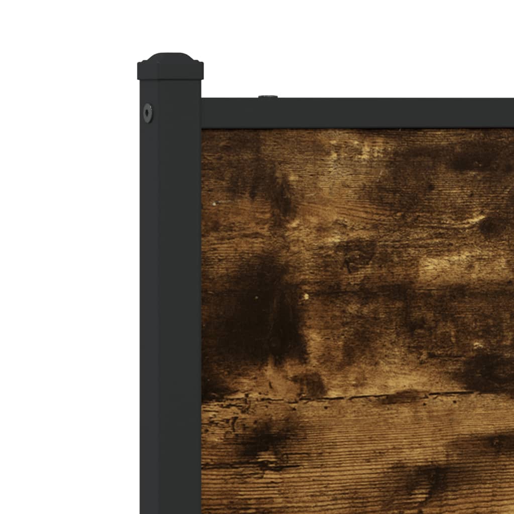 Metalseng uden madras røget eg 90x190 cm