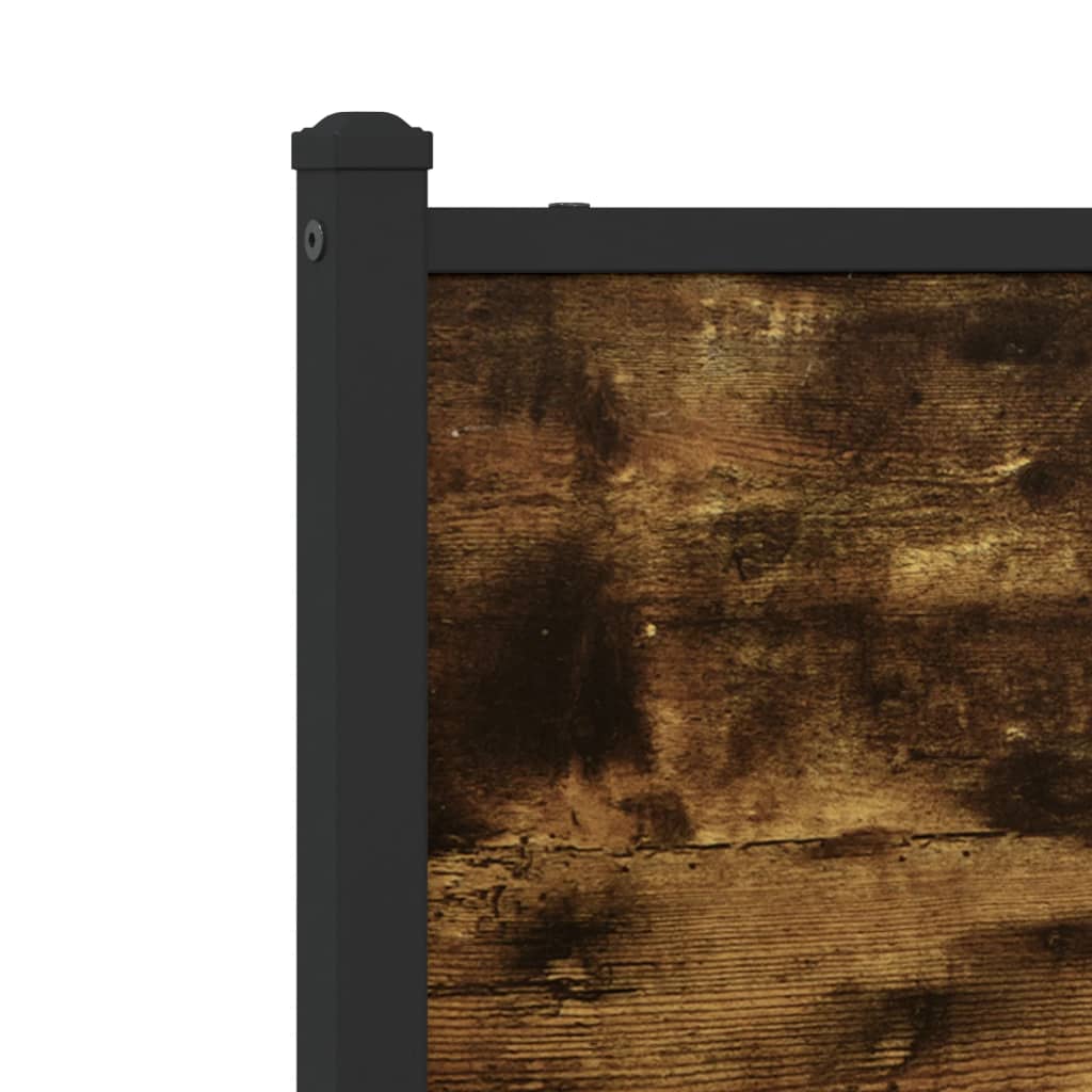 Metalseng uden madras røget eg 100x200 cm