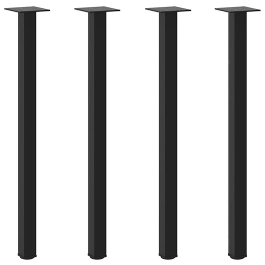 Konsolentischbeine 4 Stk. Schwarz 72-74 cm Stahl