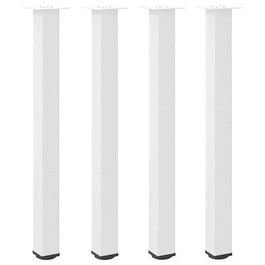 Bartischbeine 4 Stk. Weiß 90-92 cm Stahl