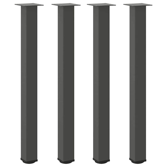 Bartischbeine 4 Stk. Anthrazit 90-92 cm Stahl