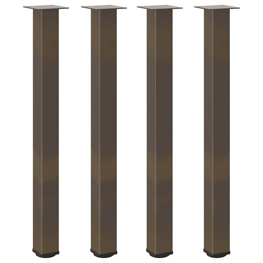 Bartischbeine 4 Stk. Naturstahl 90-92 cm Stahl