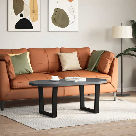 Couchtischbeine V-Form 2 Stück Schwarz 50x(42-43,3) cm Stahl