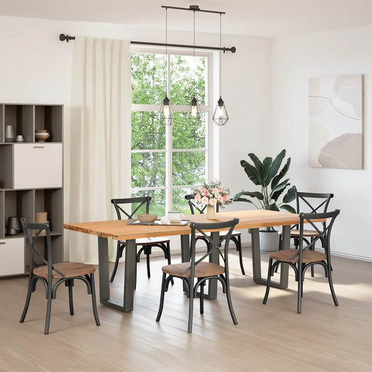 Esstisch Beine V-Form 3 Stück Anthrazit 70x(72-73,3) cm Stahl