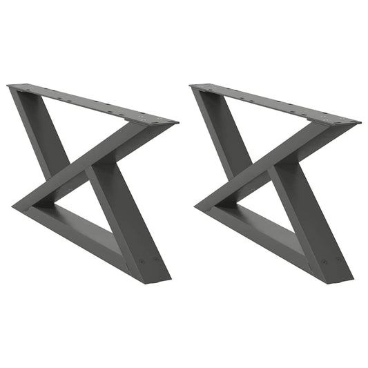 Couchtischbeine 2 Stk. Anthrazit 70x(30-31,3) cm Stahl