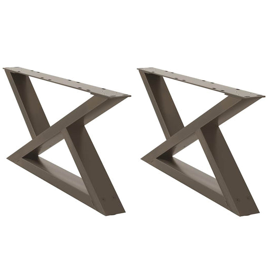 Couchtischbeine 2 Stk. Naturstahl 70x(30-31,3) cm Stahl