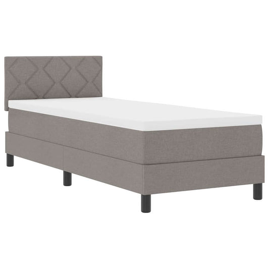 Boxspringbett mit Matratze mit Matratze Taupe 80 x 200 cm Stoff