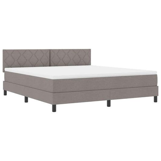 Boxspringbett mit Matratze Taupe 180 x 200 cm Stoff