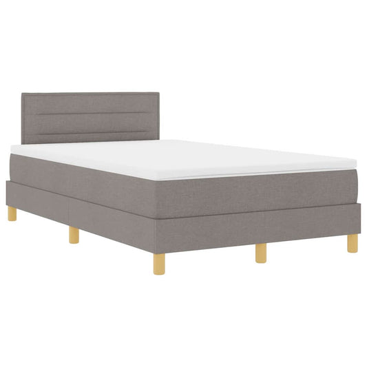 Boxspringbett mit Matratze Taupe 120 x 190 cm Stoff