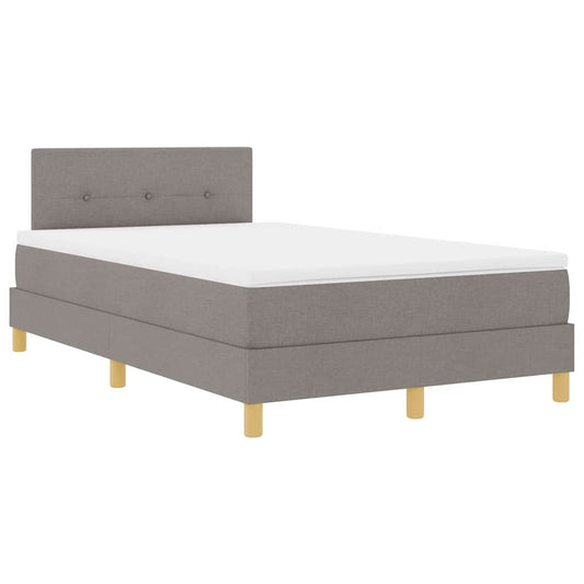 Boxspringbett mit Matratze Taupe 120 x 190 cm Stoff
