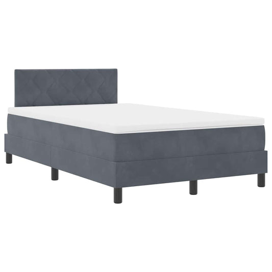 Boxspringbett mit Matratze Dunkelgrau 120 x 190 cm Stoff