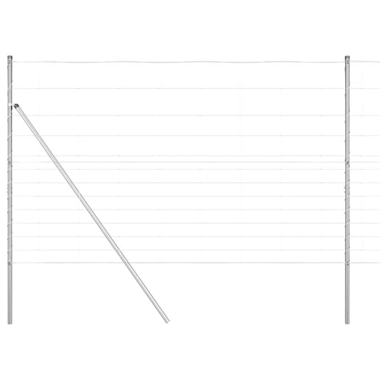 Wildzaun Silber 25 x 1,5 m Verzinkter Stahl