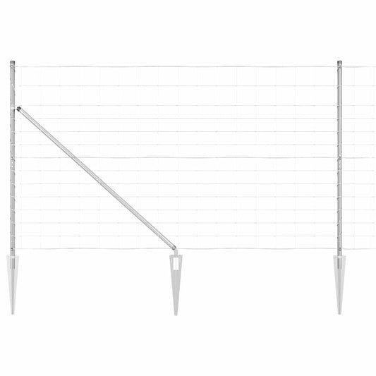 Wildzaun Silber 25 x 1,4 m Verzinkter Stahl