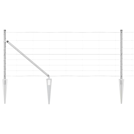 Wildzaun Silber 100 x 0,8 m Verzinkter Stahl