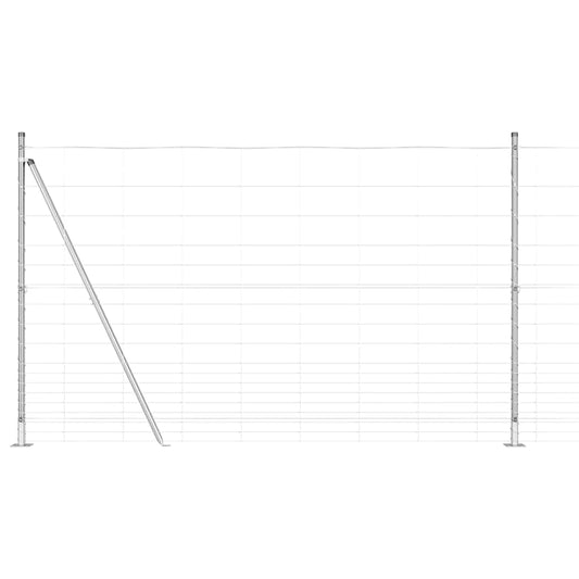 Wildzaun Silber 25 x 1,5 m Verzinkter Stahl