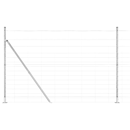 Wildzaun Silber 25 x 1,6 m Verzinkter Stahl