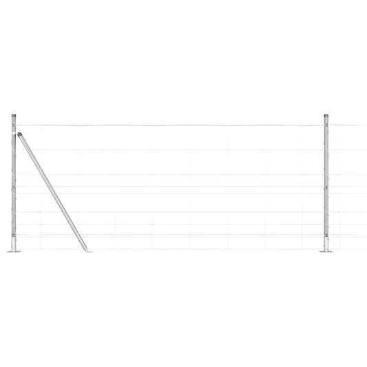 Wildzaun Silber 50 x 1 m Verzinkter Stahl