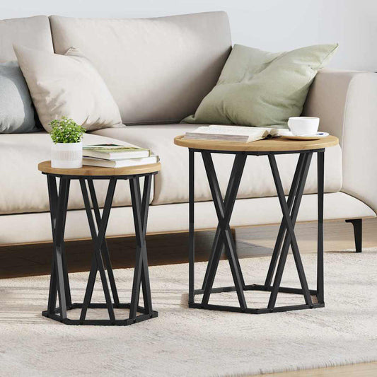 Couchtisch 2 pcs Artisan-Eiche 50 x 50 x 50 cm