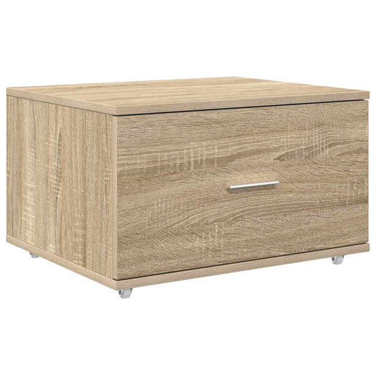 Schubladenschrank mit Rad Braun 55 x 45 x 33,5 cm Holzwerkstoff
