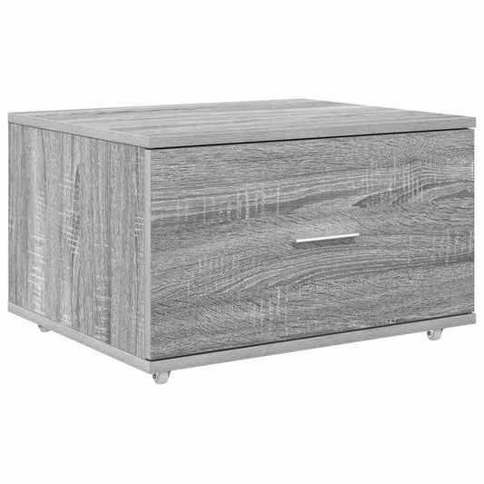 Schubladenschrank mit Rad Grau 55 x 45 x 33,5 cm Holzwerkstoff