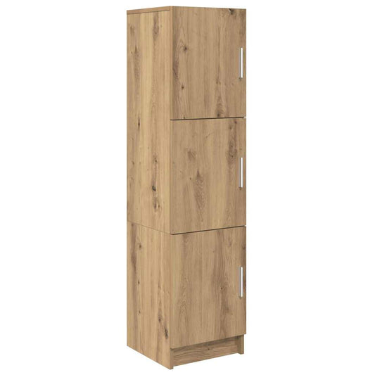 Highboard Eiche handwerklich 31,5 x 32 x 124 cm Holzwerkstoff