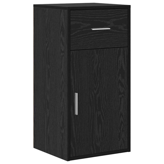 Sideboard Schwarz Eichen-Optik 38 x 34,5 x 75 cm Holzwerkstoff