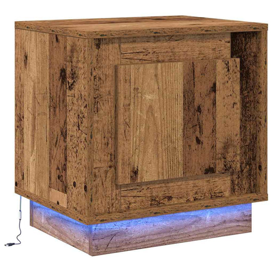 Nachttisch mit Altholz 44 x 34.5 x 45 cm Holzwerkstoff