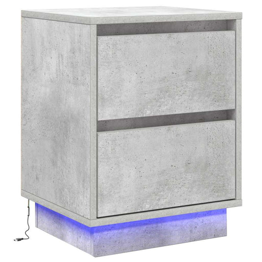 Nachttisch Beton Grau 39 x 34,5 x 50 cm Holzwerkstoff