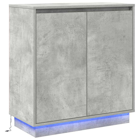 Sideboard mit Regal Beton Grau 71 x 34,5 x 75 cm Holzwerkstoff