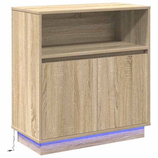 Sideboard mit LED Sonoma-Eiche 71 x 34,5 x 75 cm Holzwerkstoff
