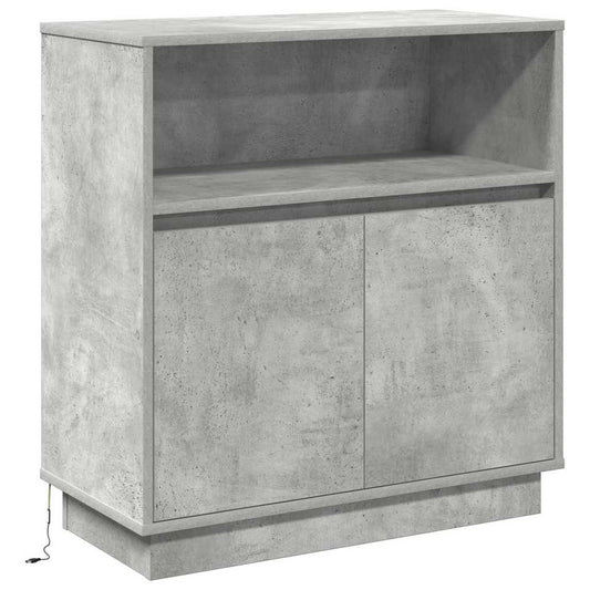 Sideboard mit LED Betongrau 71 x 34,5 x 75 cm Holzwerkstoff