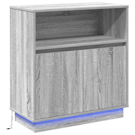Sideboard mit LED Grau Sonoma 71 x 34,5 x 75 cm Holzwerkstoff