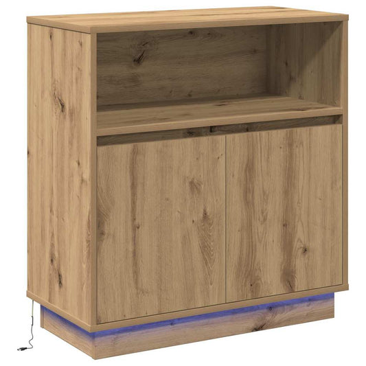 Sideboard mit LED Artisan-Eiche 71 x 34,5 x 75 cm Holzwerkstoff