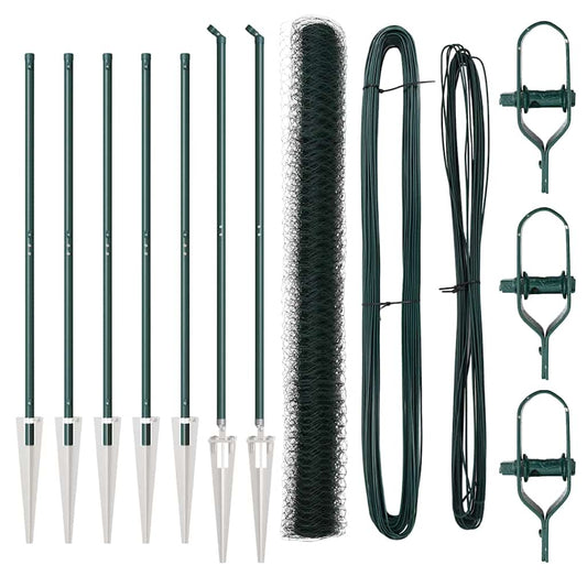 Zaun mit Pfosten Grün 1,5 x 10 m PVC-beschichteter Stahl