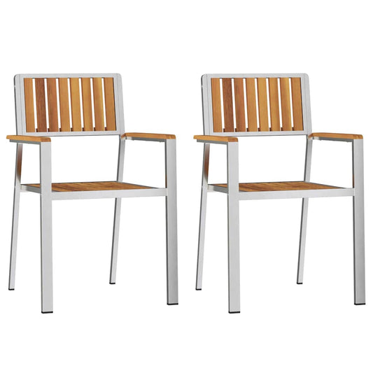 Gartenstuhl 2 pcs Braun 56x54,5x87cm Massives Akazienholz