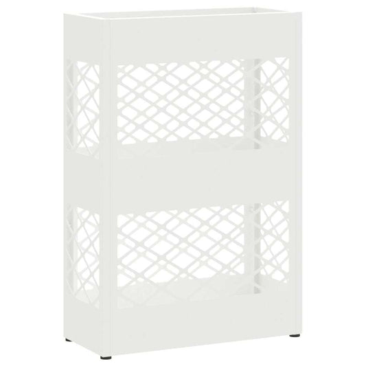 Sonnenschirmhalter mit Speicher Weiß 28 x 12 x 41 cm Stahl