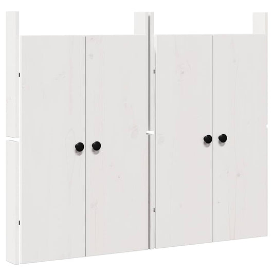 Küchentür 2 pcs Weiß 50 x 9 x 82 cm Massivholz Kiefer