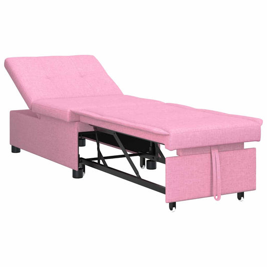 Sofa Bett Rosa 194 x 67 x 37 cm Stoff