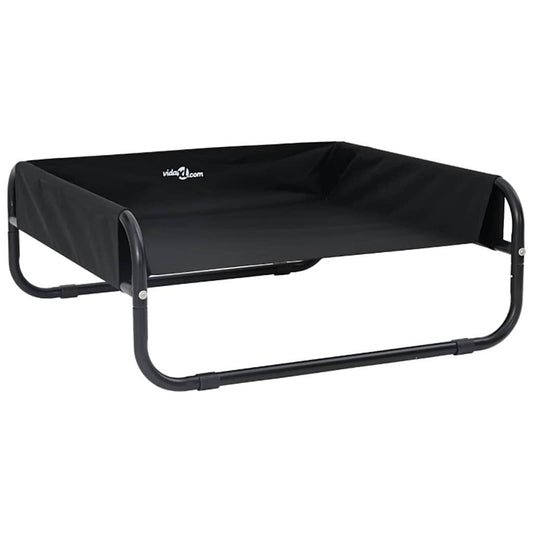 Hundebett Schwarz ML Oxford-Gewebe und Stahl