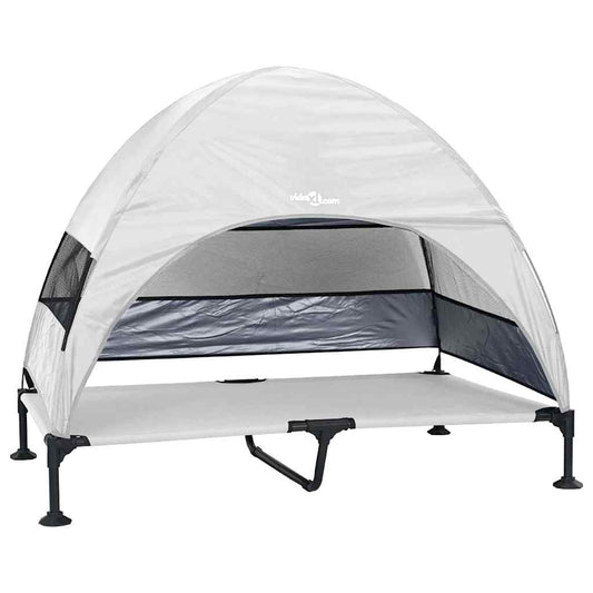 Hochgelegtes Hundebett Silber Grau 127 x 81 x 108 cm