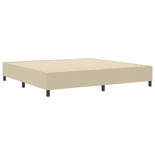 Boxspringbett Grau-Grün 200 x 200 cm Cordstoff