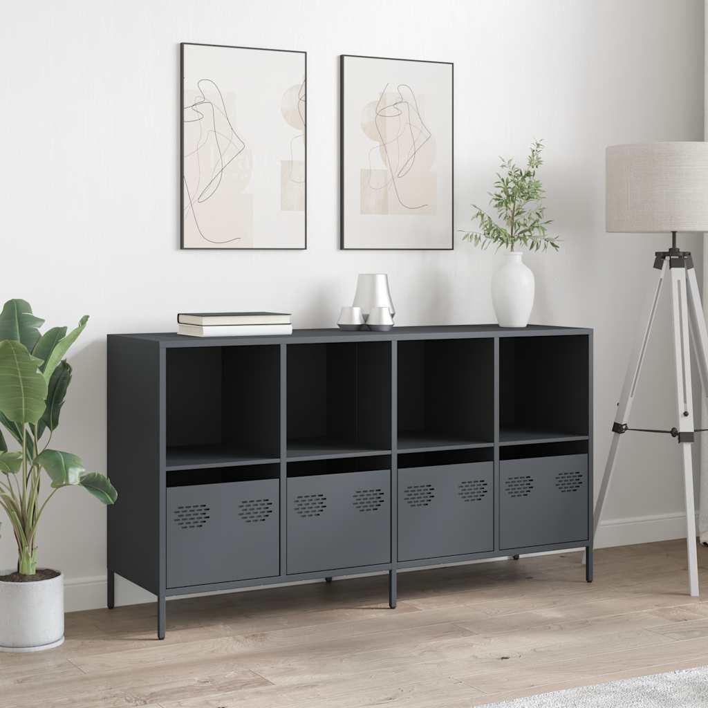 Skænk antracit 135x39x73,5 cm Koldvalset stål