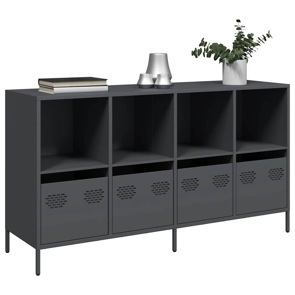 Skænk antracit 135x39x73,5 cm Koldvalset stål